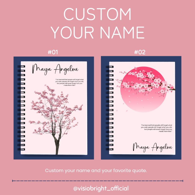 

Visiobright Custom Notebook/Buku Tulis/Agenda/Planner/Diary/Kado/Gift A5/A6 Hard Cover polos/plain