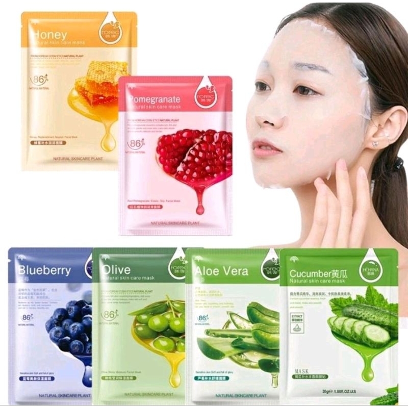 HCHANA / ROREC ORIGINAL SHEET MASK NATURAL SKIN CARE MASKER