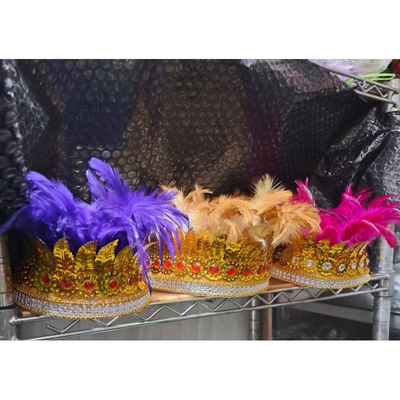 aksesoris kepala bulu dayak adat kalimantan mahkota bulu adat dayak kalimantan