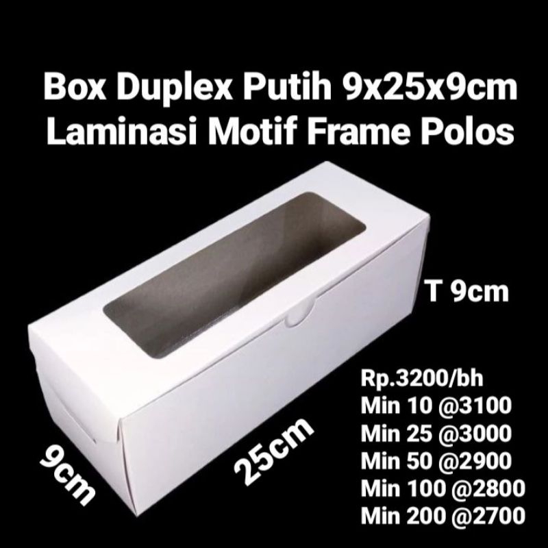 

Box Duplex Putih Ukuran 9x25x9cm