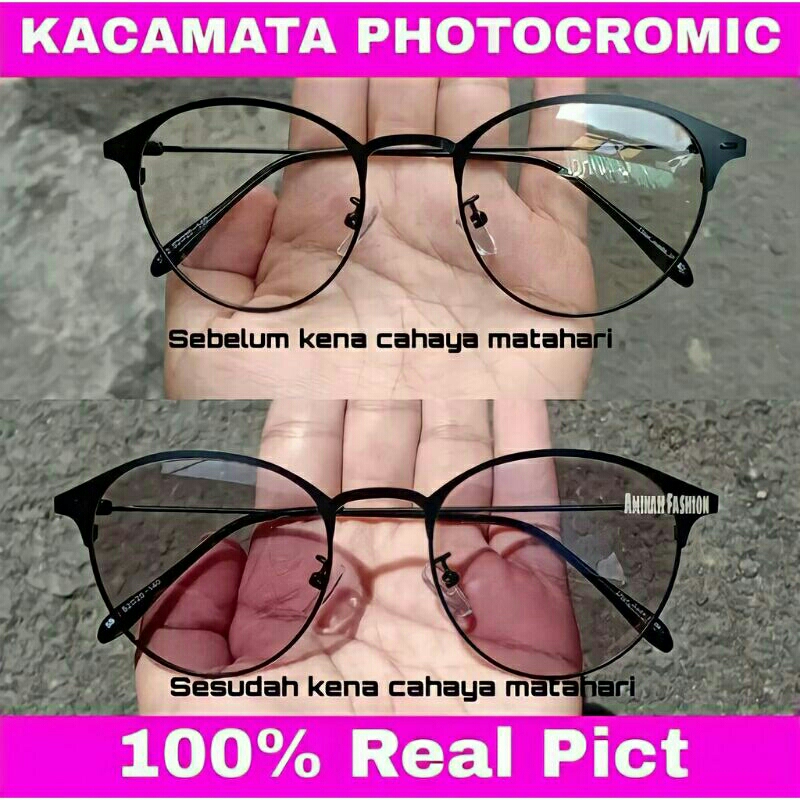 KACAMATA PHOTOCROMIC / Kacamata Wanita / Kacamata Oval