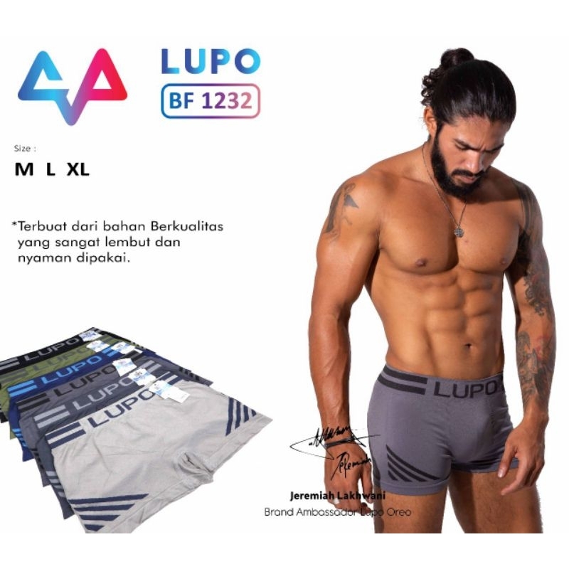 LUPO 1232 CELANA BOXER BRIEF UNDERWEAR SEAMLESS/ PAKAIAN DALAM PRIA