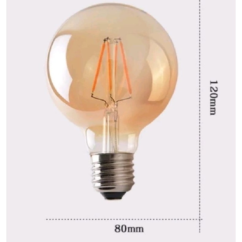 Lampu Led Fillamen Edison G80 4watt Teh