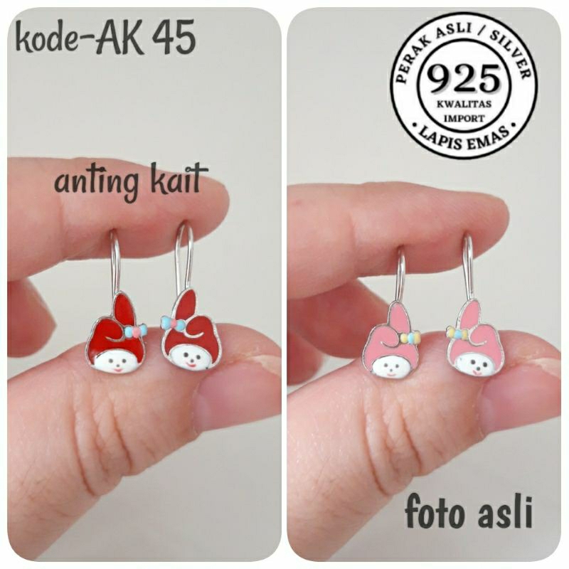 ANTING KAIT PERAK ASLI 925/ANTING KAIT ANAK/ANTING ANAK MELODY/ANTING KAIT MELODY/ANTING ANAK/ANTING
