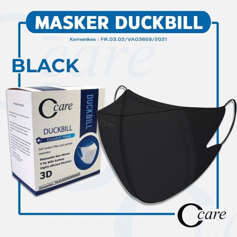 Masker Duckbill C Care Garis Embos Isi 50 pcs