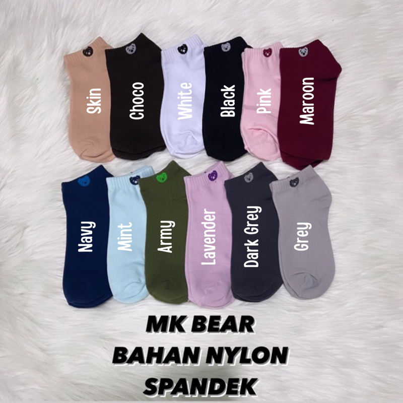 KAOS KAKI PENDEK NILON SEMATA KAKI LOGO MK BEAR