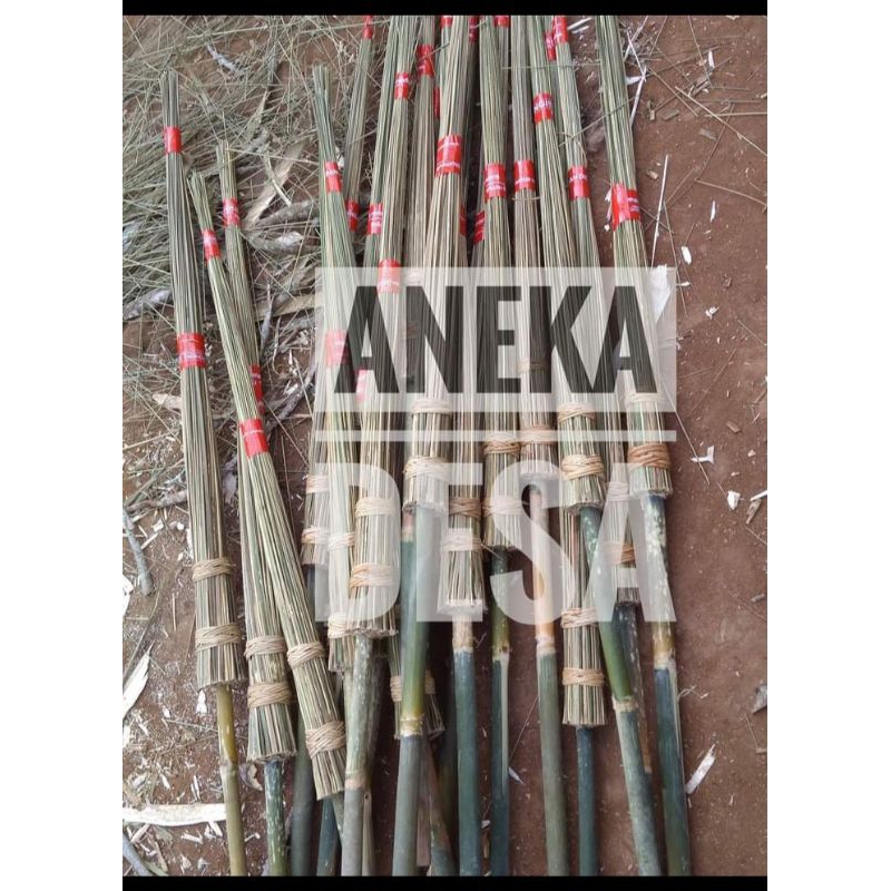 Sapu Lidi Aren Pakai Gagang Sapu gagang lidi aren