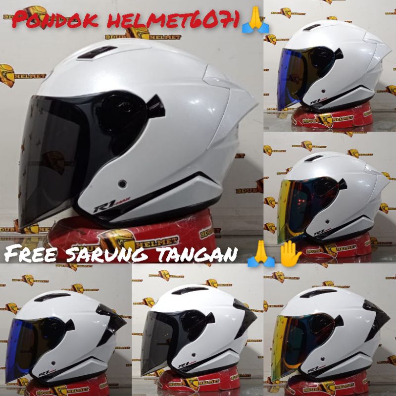 HELM HALF FACE NHK R1 MAX TERBARU ORIGINAL/PAKET GANTENG