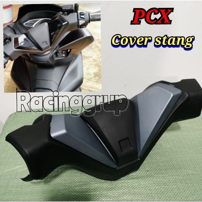 COVER TUTUP STANG PlASTIK ABS HONDA PCX 150 DAN 160 NEW PNP TINGAL PASANG _ Grey blue