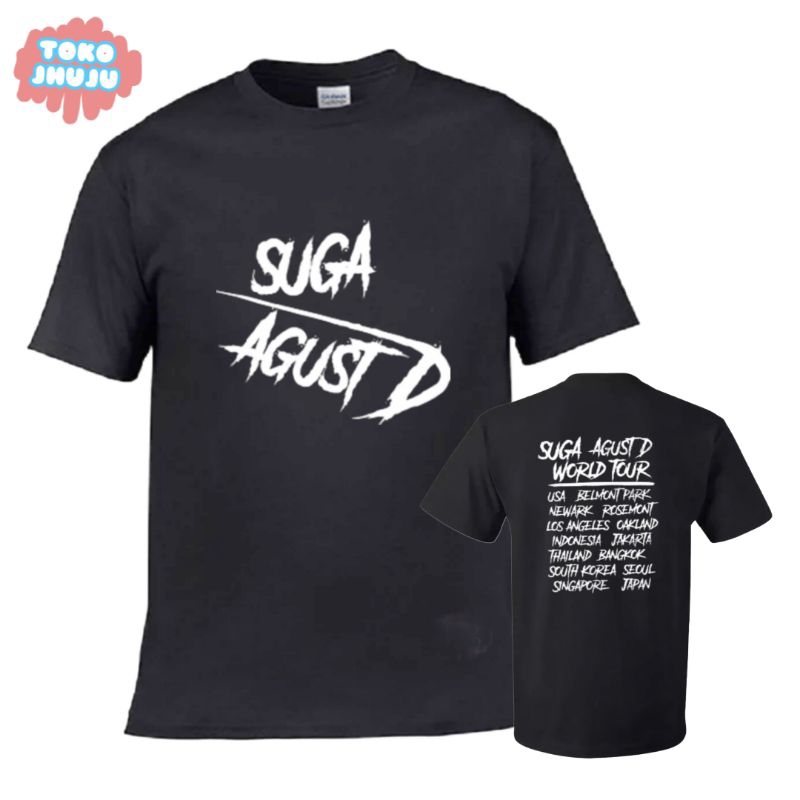 Kaos Suga Agus D World Tour Sablon Depan Belakang