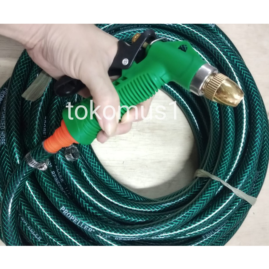 PAKET SELANG 1/2 INCH BENANG ANTI LUMUT + SEMPROTAN KEPALA KUNING PROMO TERLARIS