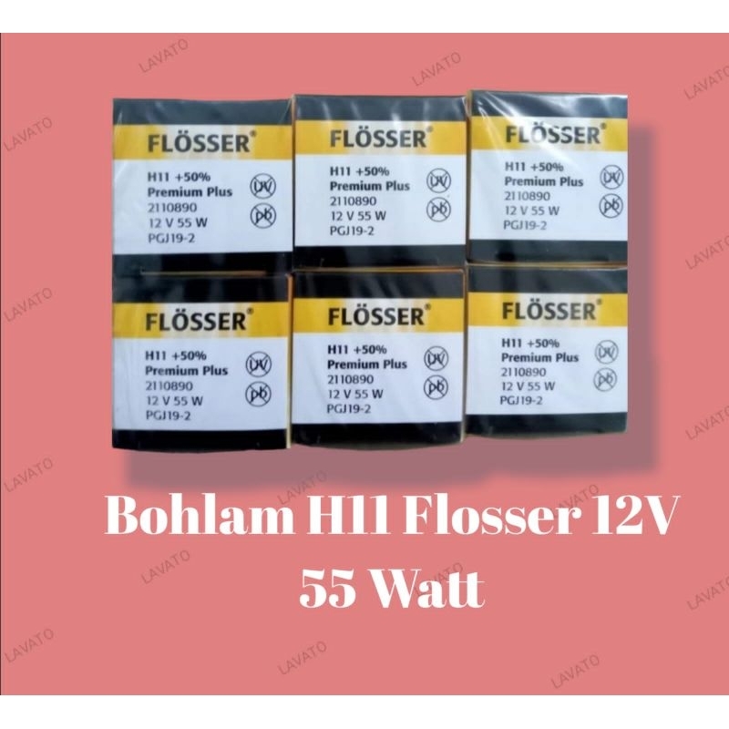 Bohlam H11 Flosser 12V 55W