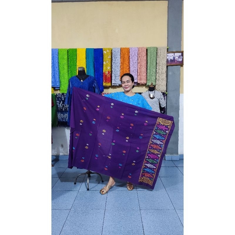 Songket Tumpal Bali, Katun Bordir
