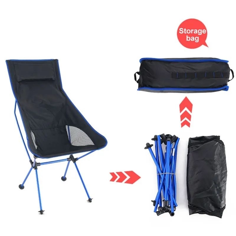 Kursi Lipat Outdoor Portable Mancing Camping Piknik Folding Chair Aluminium