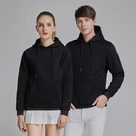 Parisdivarious Sweater Hoodie Jemper Basic Oversize Bahan Fleece Size S - XXL (Pria &amp; Wanita)