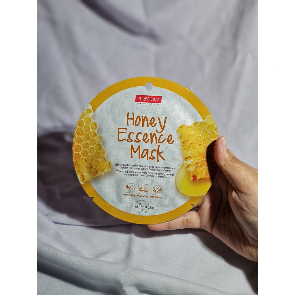 Purederm Honey Essence Mask / Masker Wajah / Masker Muka KKV