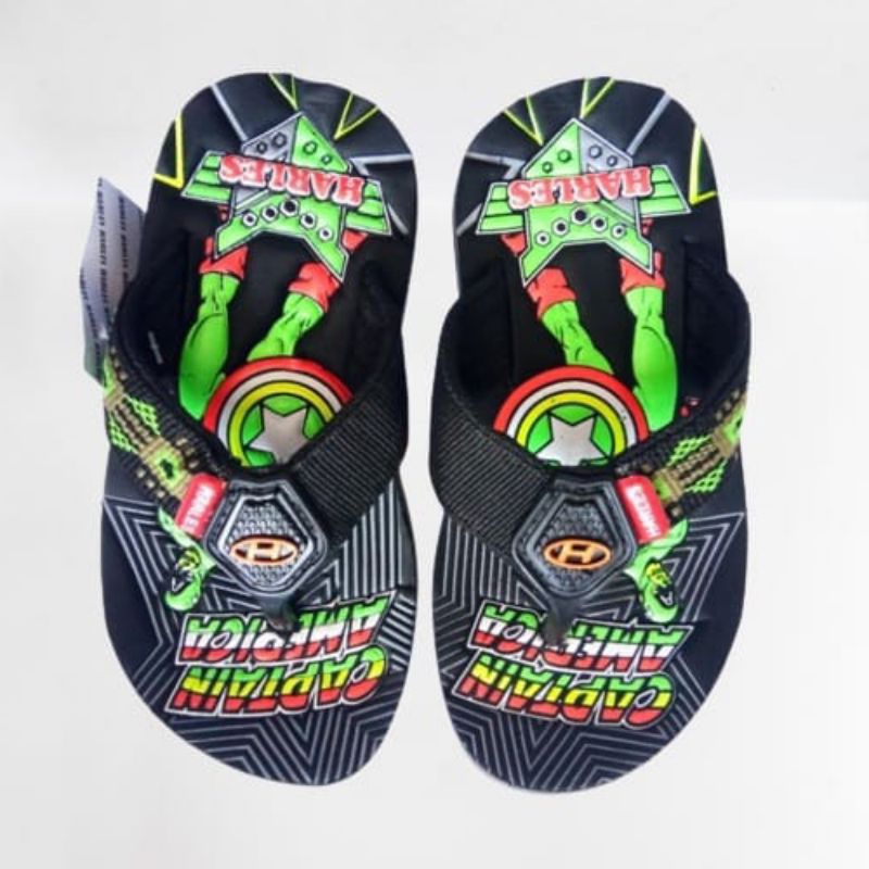 COD Sendal anak laki-laki karakter CAPTEN AMERICA terbaru