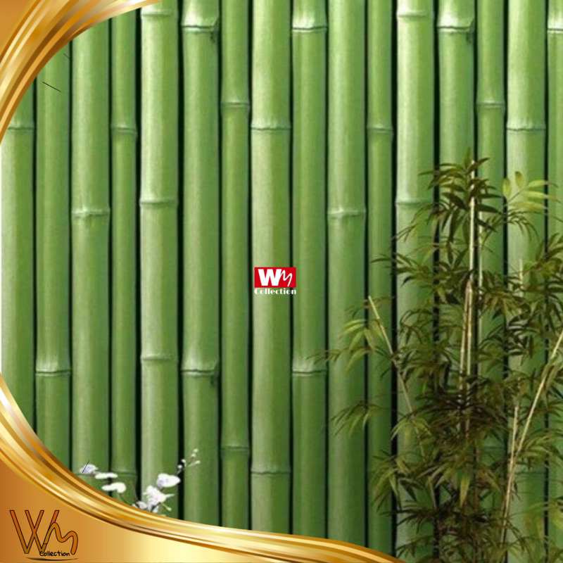 Wallpaper Dinding Motif Bambu Hijau Wallsticker Dinding
