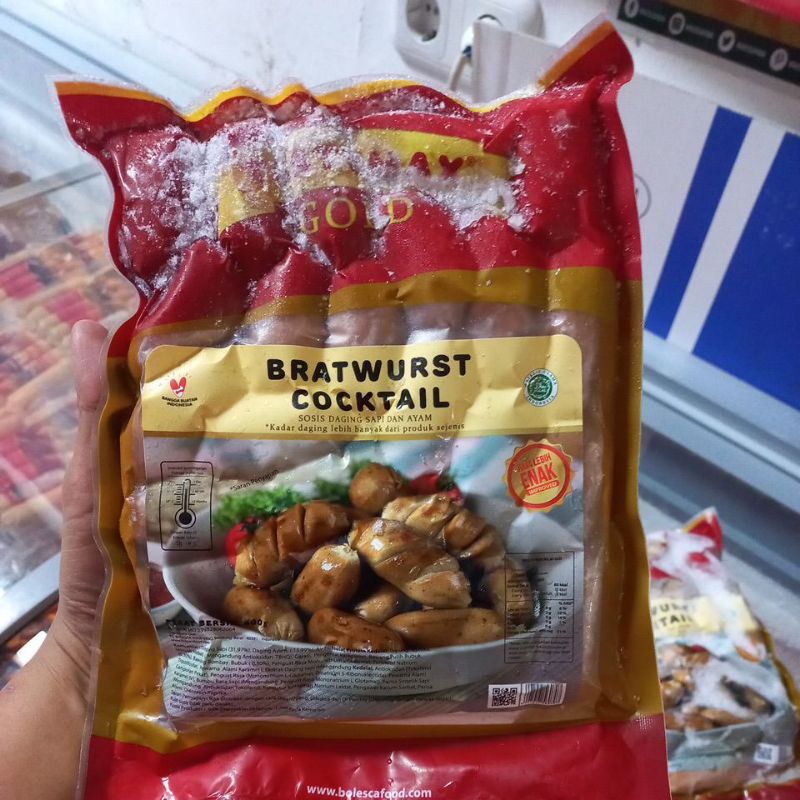 

Tastymax gold sosis Bratwurst cocktail sapi 500gr