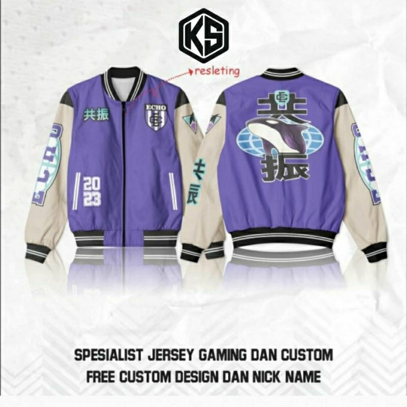 JAKET VARSITY ECHO ESPORT M4 WORLD CHAMPIONSHIP TERBARU FREE NICKNAME