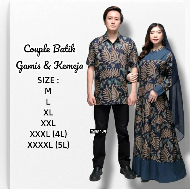 Gamis Batik Jumbo 4L-5L Long Dress Muslim Big Size Modern Atr-B