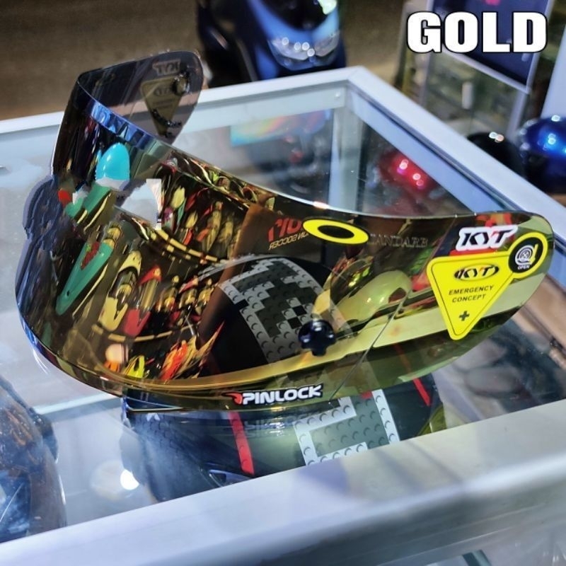 KACA FLAT VISOR HELM KYT RC7 R10 K2R MDS VIKTORY IRIDIUM SILVER GOLD BLUE RAINBOW HITAM BENING MURAH KUALITAS MEWAH