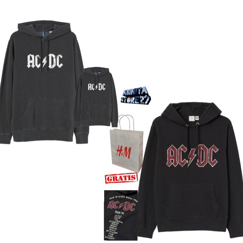 Hoodie HnM  ACDC black hoodie hnm full tag wash hnm free paperback