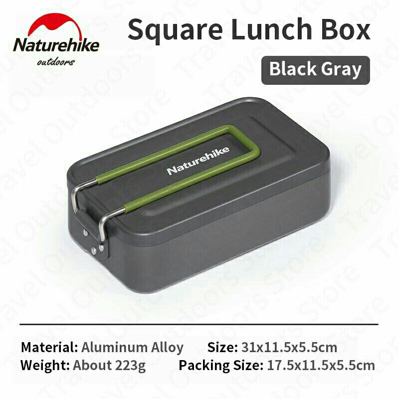 LUNCH BOX ALUMINIUM SQUARE NATUREHIKE NH21CJ011 [B3]
