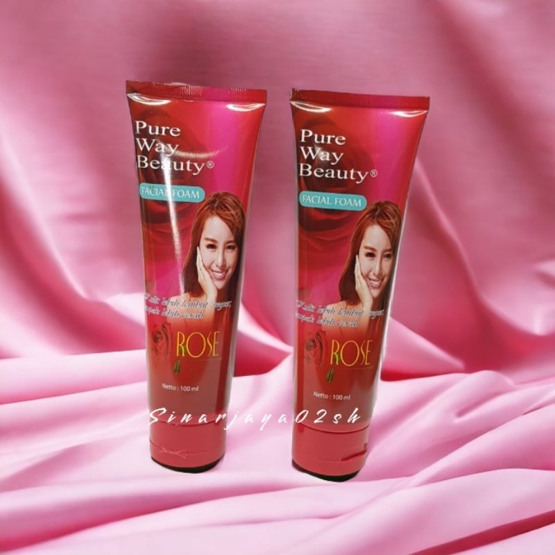 Facial Foam Rose Pure Way BEAUTY Original Bpom 100ml