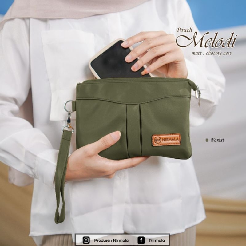 POUCH MELODI BY NIRMALA BAHAN CHOCOLY ANTI AIR WATERPROOF PREMIUM