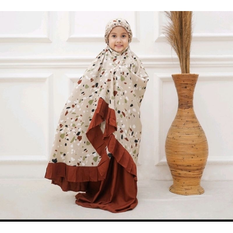 Mukena anak motif usia 1-9thn/mukena anak rayon premium adem/mukena anak atasan bawahan rayon