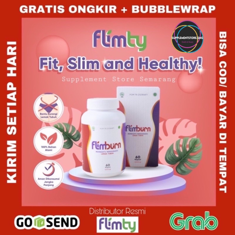 

FLIMBURN by Flimty 1 botol isi 60 kapsul BPOM HALAL Slimming