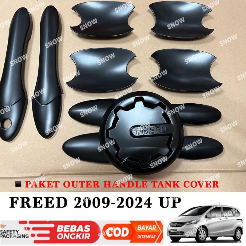 Paket Outer Handle Tank Cover Freed 2009 2012 2022 2023 Hitam Dop