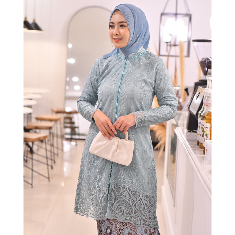 Permata Olshop / Setelan Kebaya Tunik Melayu SK / Kebaya Tunik Payet Busui / Kebaya Baju Kurung Berpayet