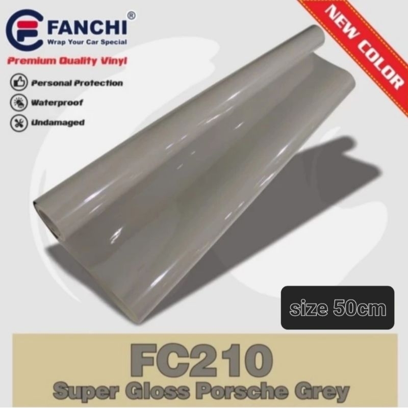 ROLL Sticker Fanchi FC210 Super Gloss Porsche Grey 50cm × 8,5m ROLL