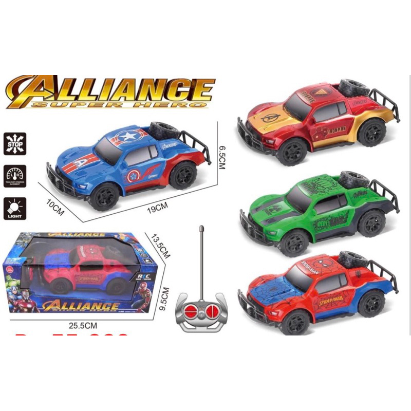 TRC-011 MOBIL REMOTE CONTROL ALLIANCE SUPER HERO CAPT SPIDER-MAN HULK IRON MAN