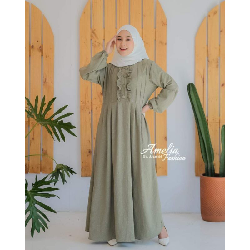 GAMIS AULIA DRESS BY AMELIA FASHION GAMIS MUSLIM WANITA TERBARU KEKINIAN