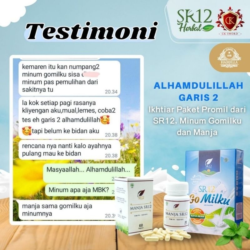 Paket Promil SR12 - Manjakani &amp; Susu GoMilku - Penyubur Kandungan dan Sperma