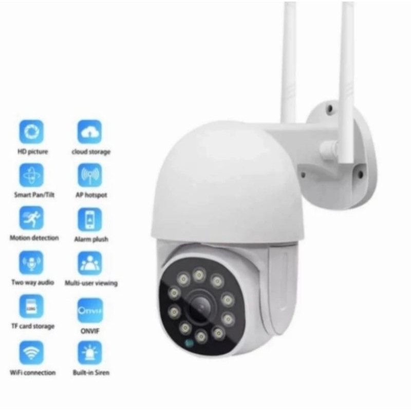 IP CAMERA CCTV WIFI SPEED DOME PTZ 8MP OUTDOOR FULL HD 1080P CCTV APP V380 PRO / MALAM BISA BERWARNA