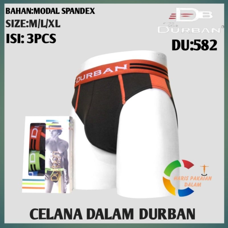 PROMO CELANA DALAM DURBAN SPORT Serat Daun DURBAN 582 ISI 3