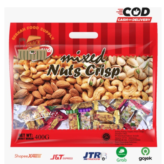 

( BERKAH ) Naraya Mixed Nuts 400gr Naraya Permen Kacang Enting Enting Gepuk Snack Cemilan Enak