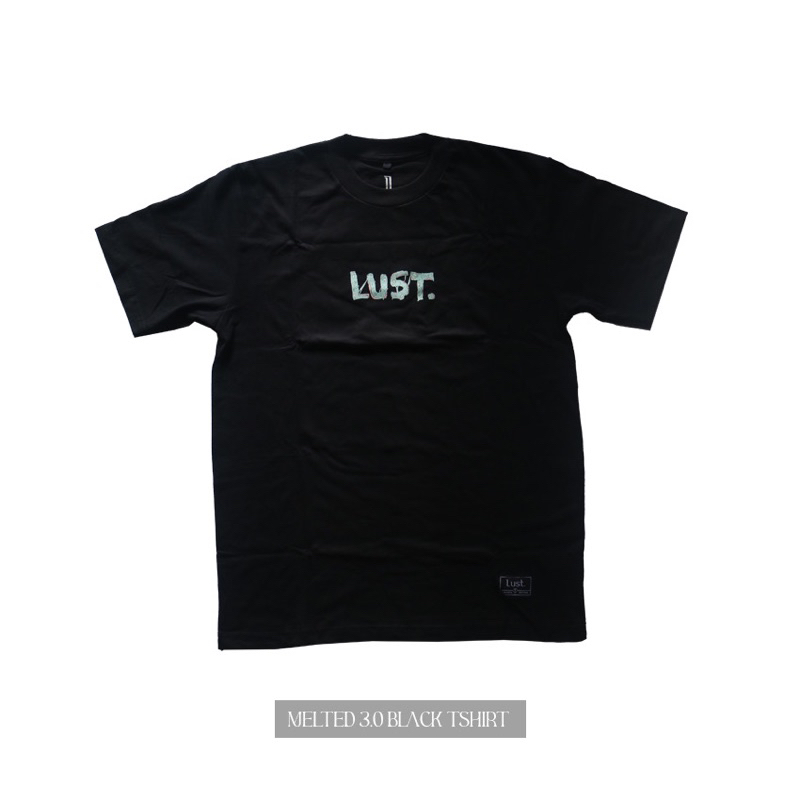 Lust. Melted 3.0 black t-shirt with color changing effects