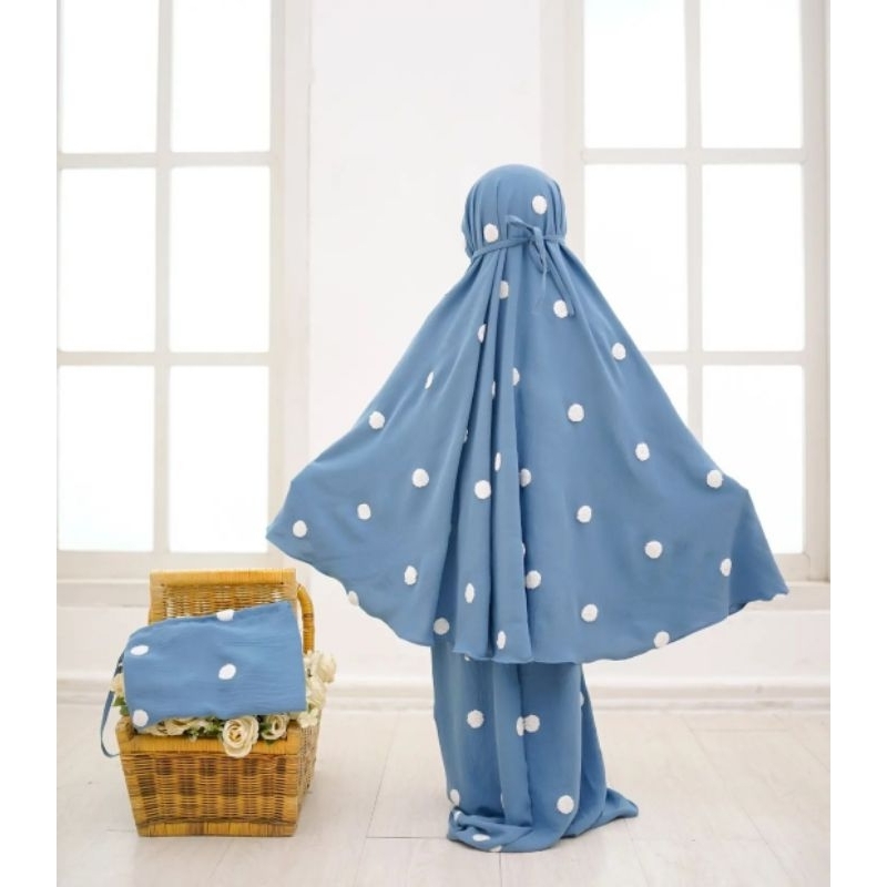 Mukena Anak Perempuan Crinkle Airflow 3-6 Tahun