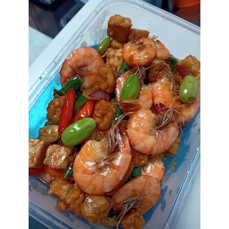 

Udang tempe saos tiram