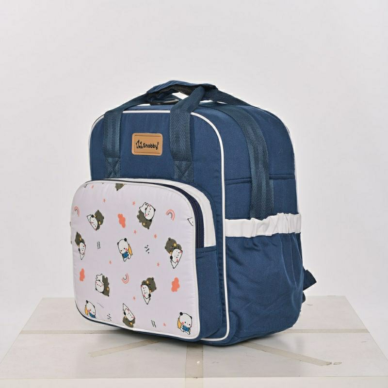 Snobby tas ransel bayi medium saku print bearly series SBT 7374