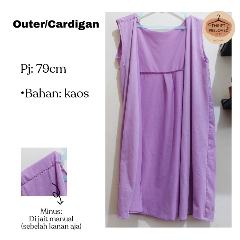 PRELOVED OUTER | cardigan kaos | FREE SCRUNCHIE