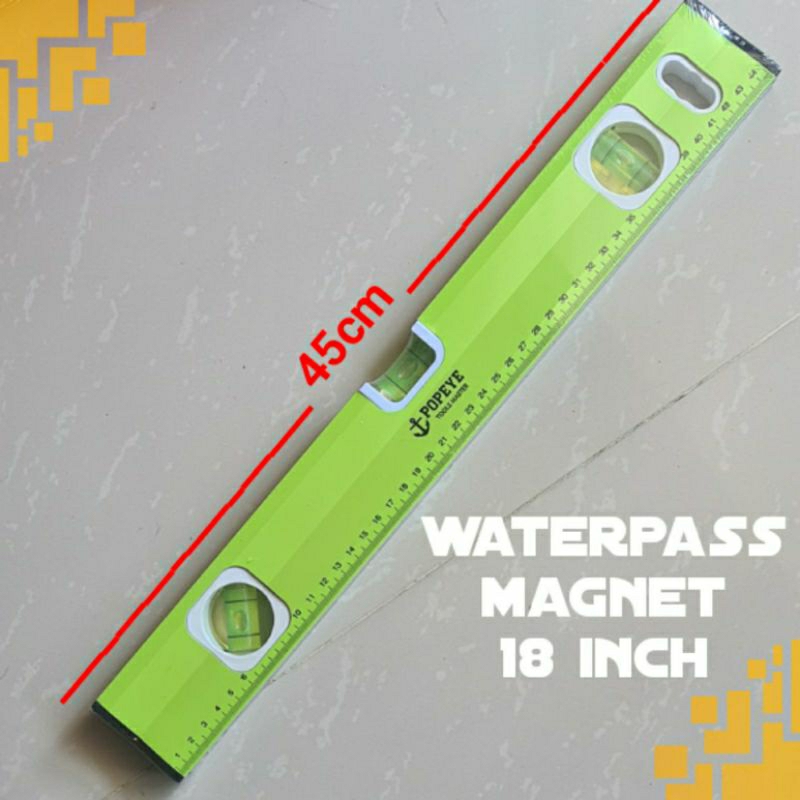 WATERPASS MAGNET 60cm 24 inci 45cm 18 inci alat ukur tukang pengukur permukaan rata