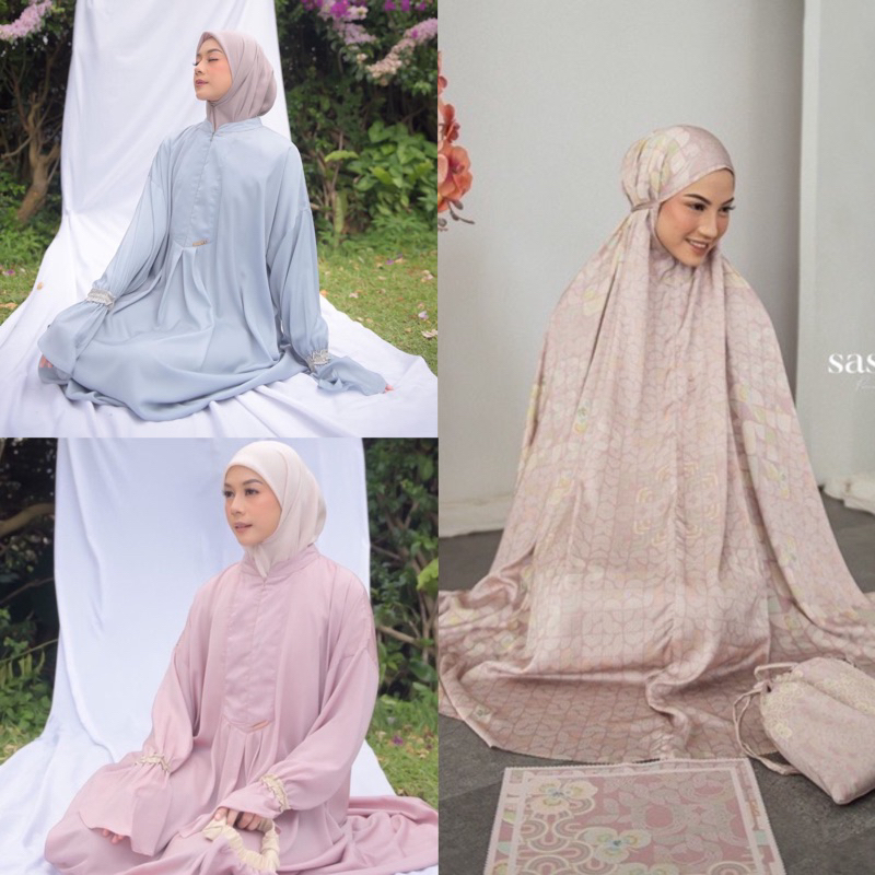 SASMAYA PREMIUM PRAYER SET - MAGGIA TRAVEL PRAYER SET BY PULCHRA GALLERY MUKENA PULCHRA GALLERY