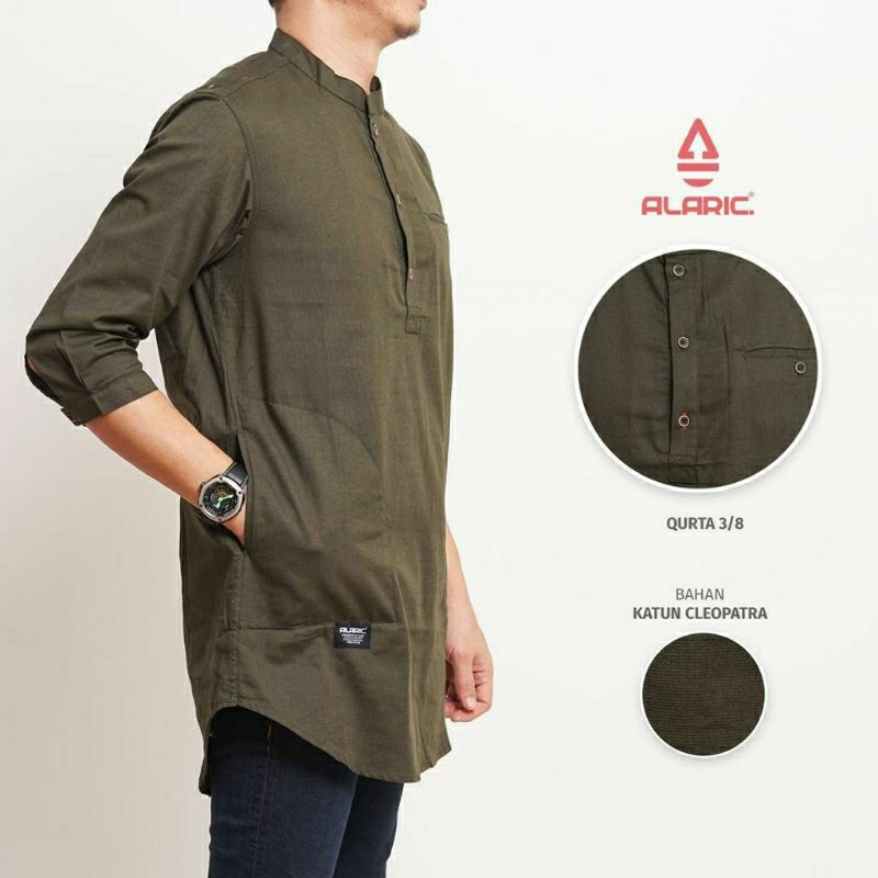 ALARIC KURTA PRIA DEWASA BAJU KOKO KURTA PAKISTAN PAKAIAN MUSLIM PREMIUM