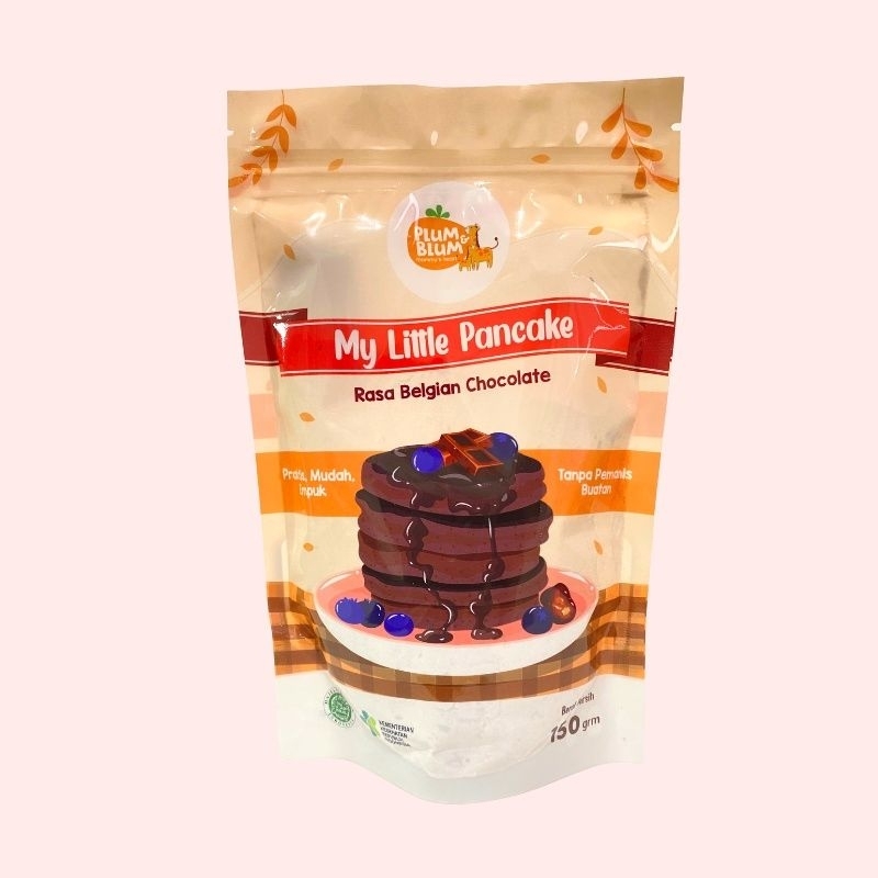 Plum &amp; Blum My Little Pancake Vanilla Belgian Chocolate 150 gram / Tepung Pancake MPASI Bayi Plumandblum / Plum and Blum